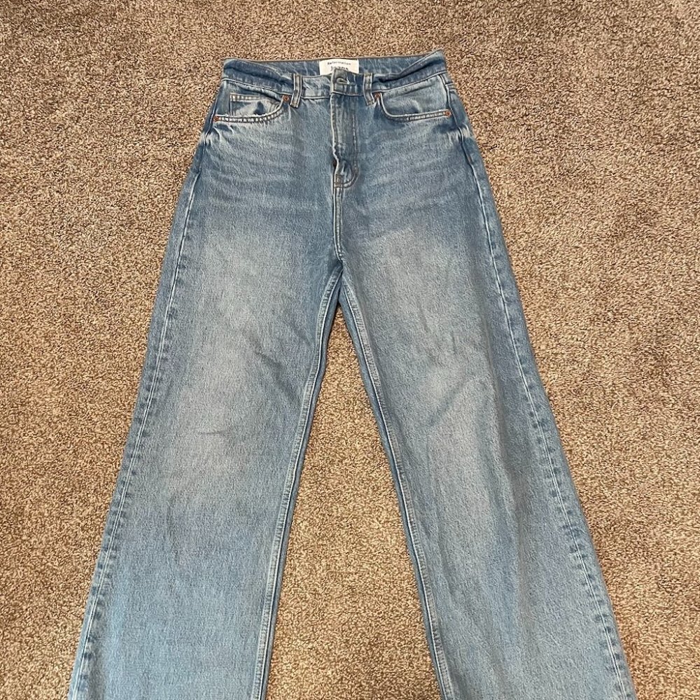 Reformation Jeans - 26, High Rise Wide Leg Medium Wash